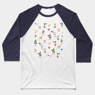 Pattern with home gardening elements Baseball T-Shirt